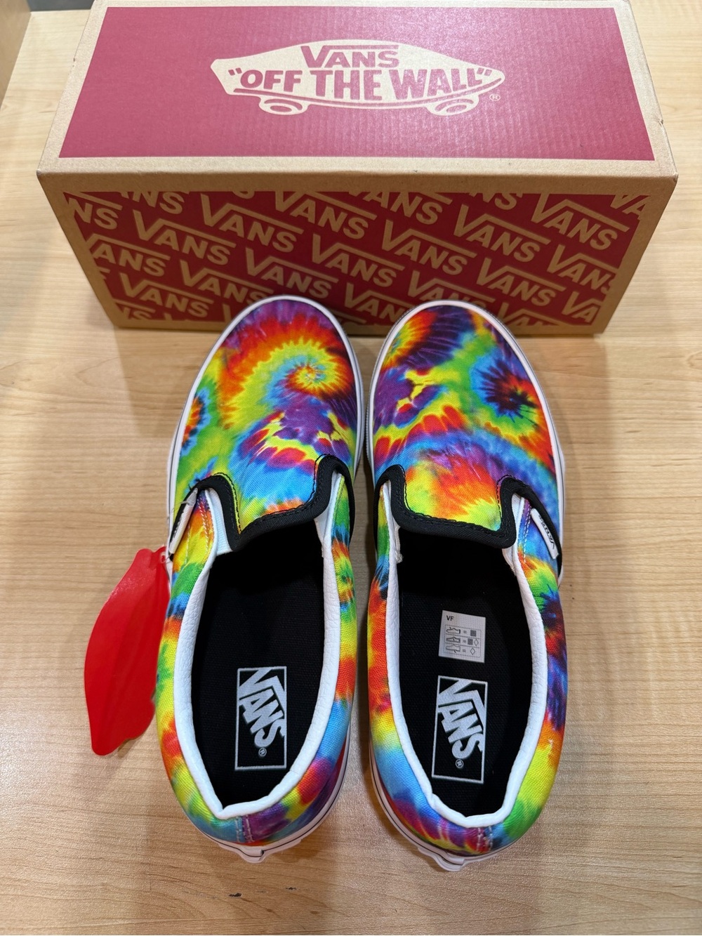 Vans Kids Slip-On Sneakers — Tie-Dye Rainbow